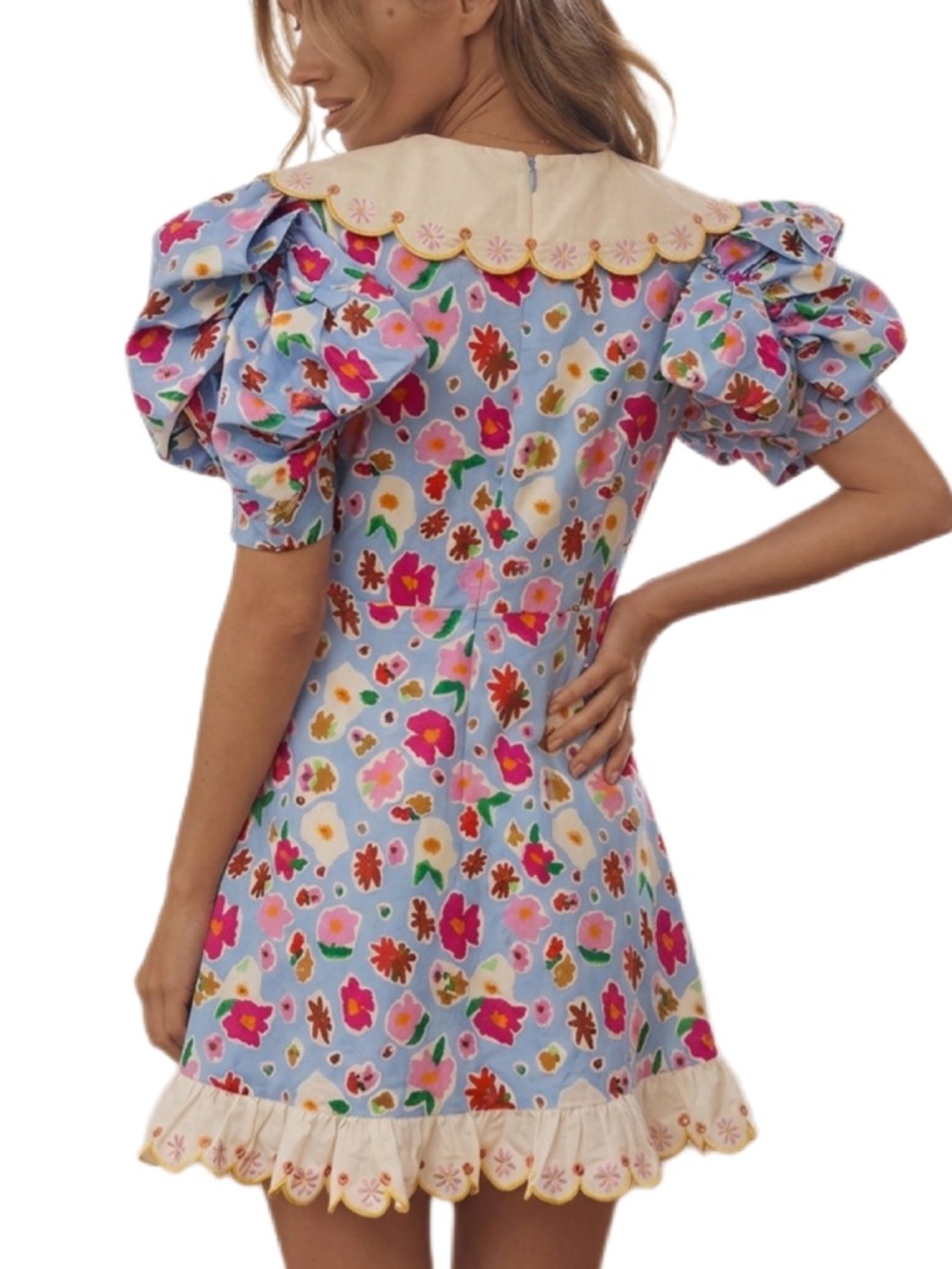Celia B Floral Vibrant Print Mini Dress Size Medium - Picture 3 of 11